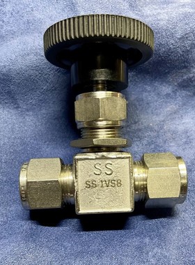 世伟洛克 SS-1VS8 不锈钢针阀,1/2 英寸 OD 管压缩白色