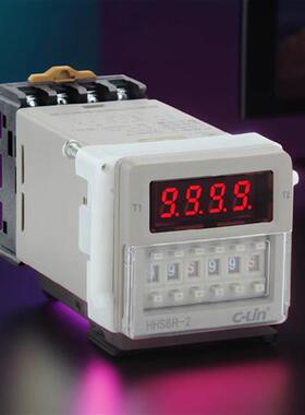 clin欣灵数显双循环时间继电器HHS6R2脉冲定时器延时器带底座24