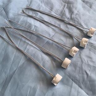 卤素灯泡瓷座 手术无影灯 冷光源 显微镜 专用耐高温银线圆形灯座