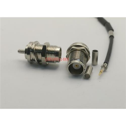TNCKY15射频同轴RF信号连接器 TNC母加长螺纹接RG316 RG174线