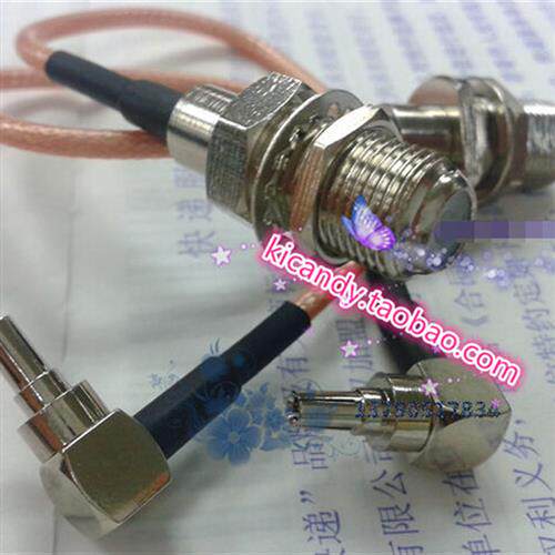 F/CRC9测试线3G天线路由器信号线 RF手机英制F母转crc9-ts9转接线