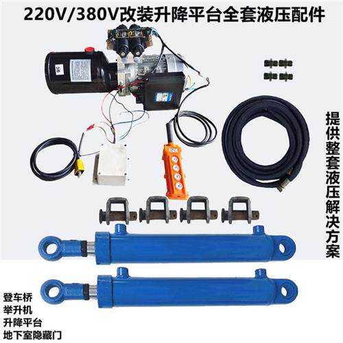 液压动力单元220V380V改装双缸升降平台举升机登车桥地下室隐藏门