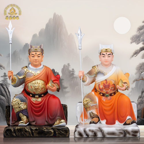 华光大帝神像汉白玉彩绘三眼华光马王爷马元帅马天君道家供奉摆件 - 封面