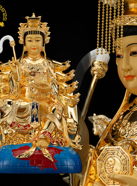 地母娘娘纯铜神像桌面中式摆件