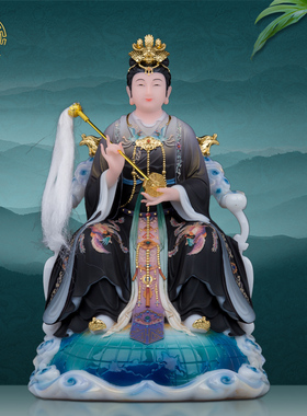 地母娘娘神像汉白玉客厅后土元君