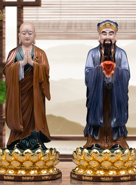 闵公道明佛像纯铜中式客厅珐琅彩