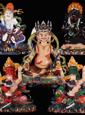五路财神西藏树脂摆件密宗佛像