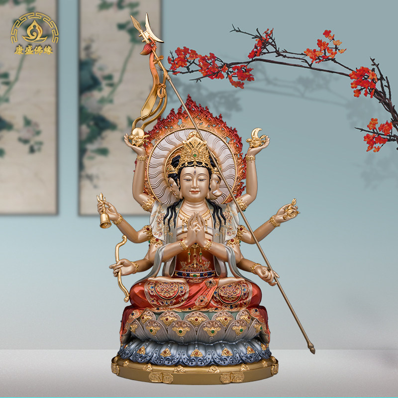 斗姆元君神像客厅纯铜摆件供奉