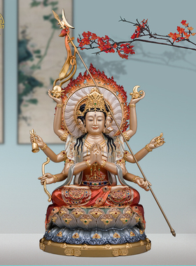 斗姆元君神像客厅纯铜摆件供奉