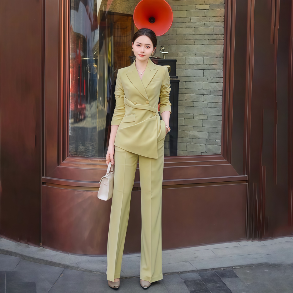 2026年春季简约优雅风西装套装女春季收腰OL职业装高级感气质通勤