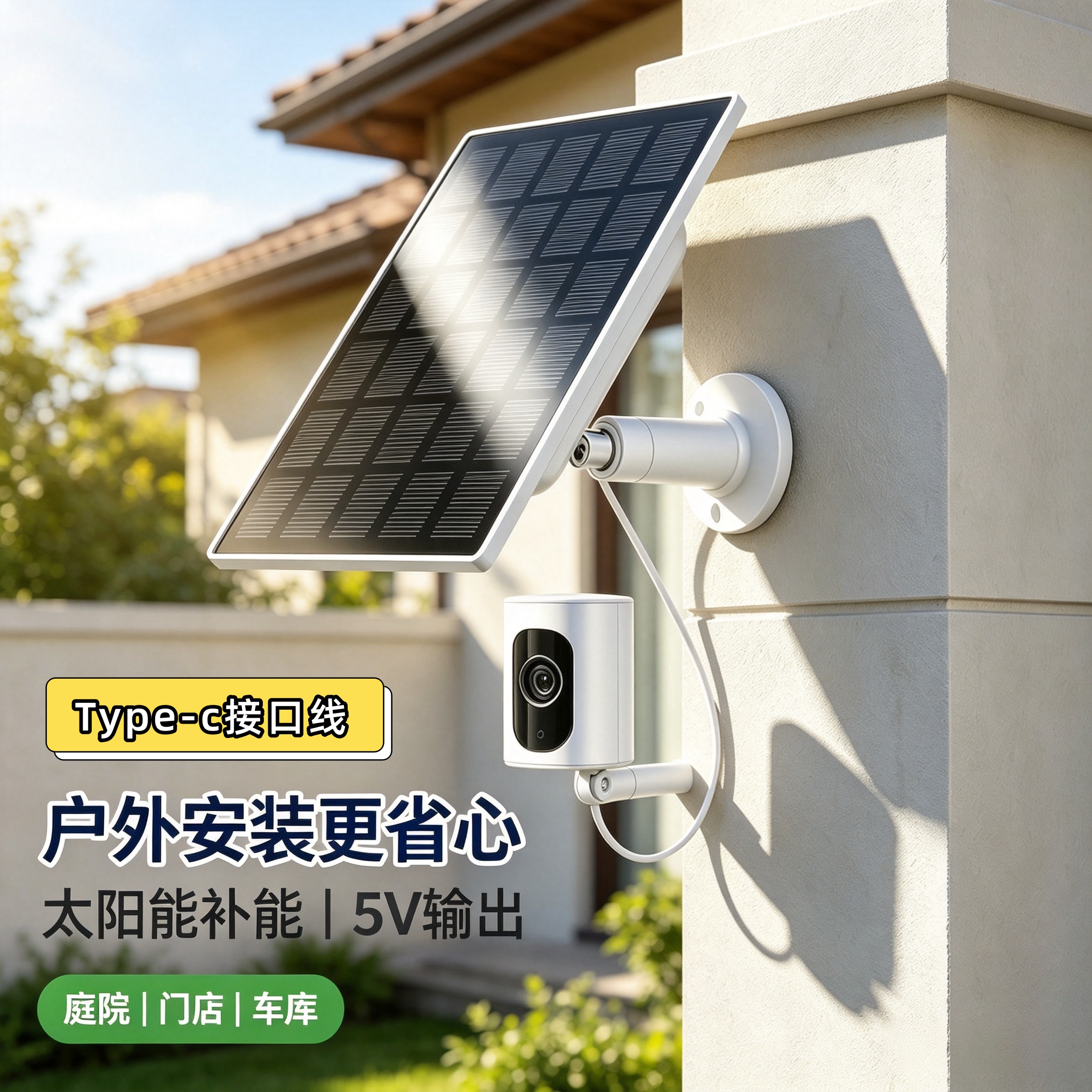 5V通用太阳能发电板带电池存储