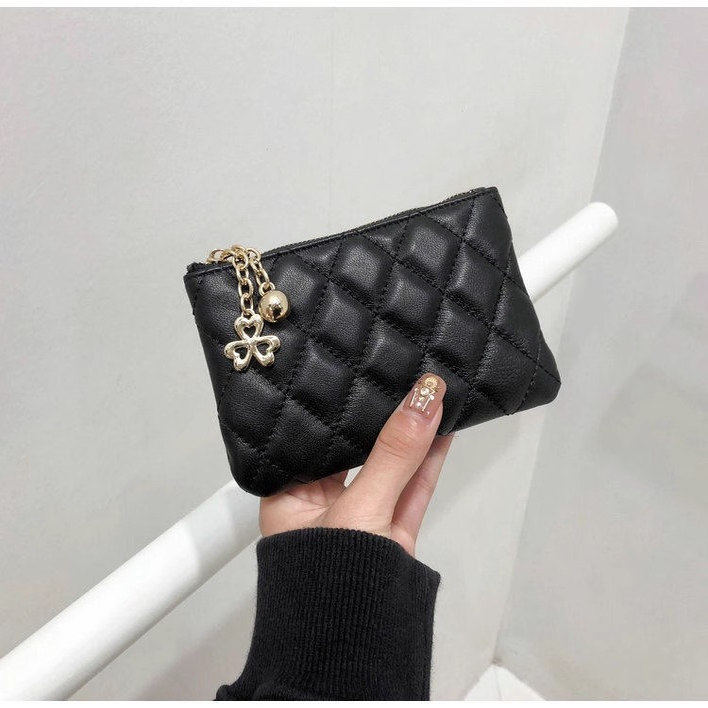 小零钱包软皮女士2025新款拉链款钥匙包卡包小香风菱格车线硬币包