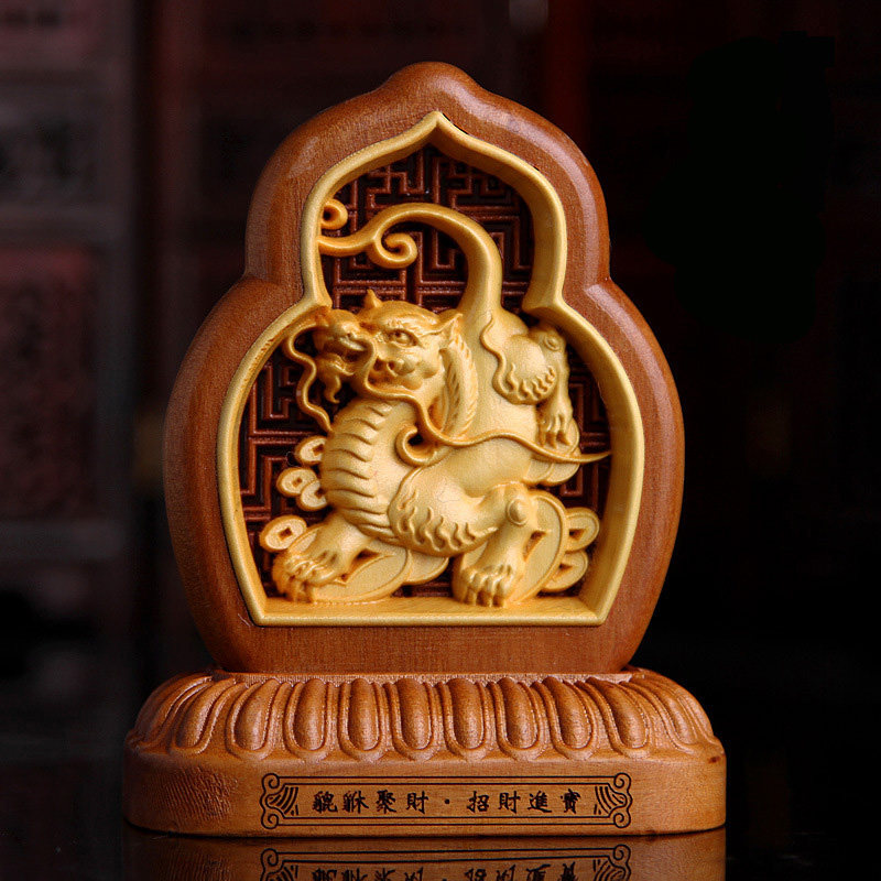 黄杨木雕貔貅汽车摆件男士车饰品