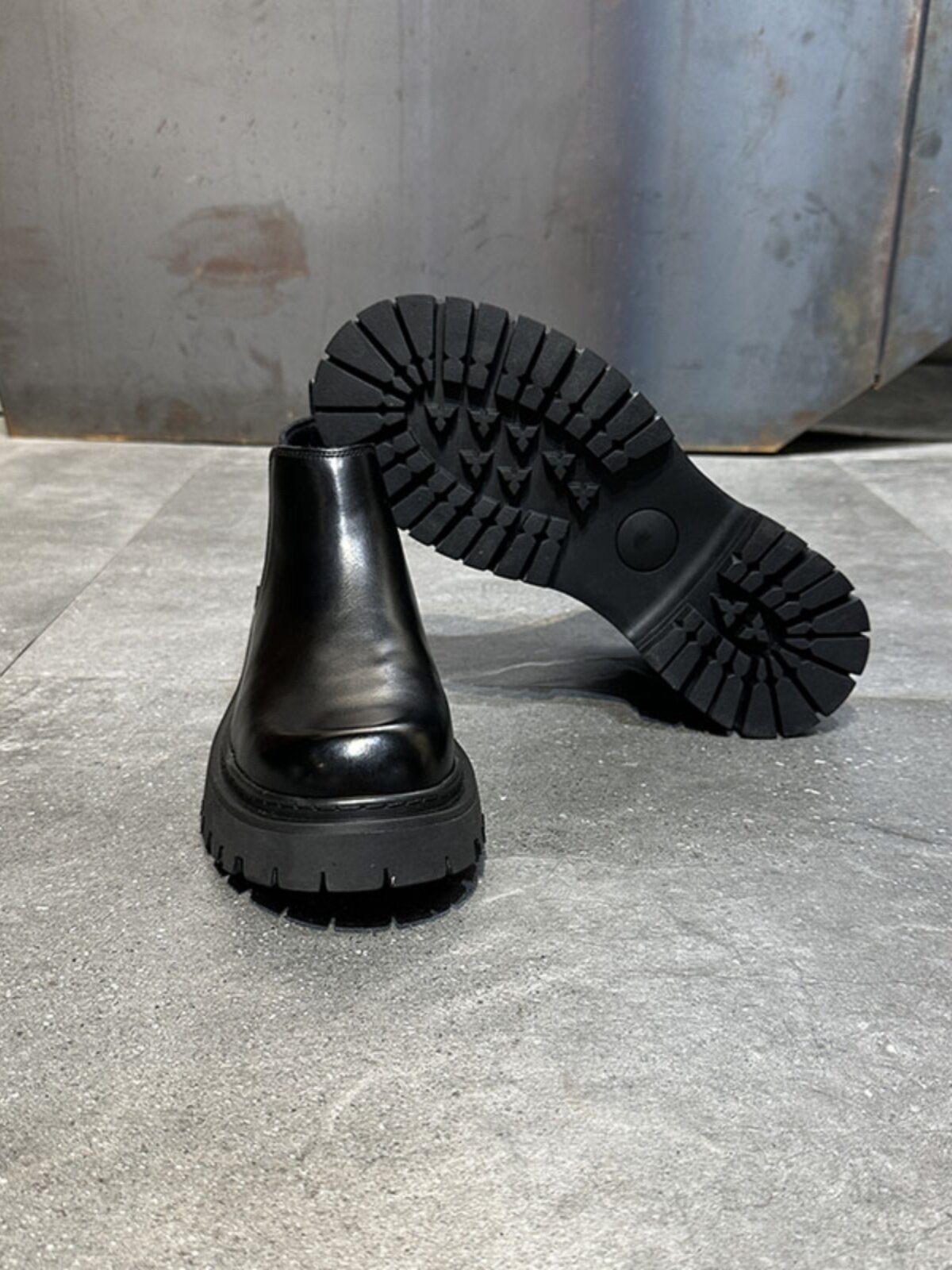 MENS SHOES FALL|WINTER 2024 NEW LEATHER BOOTS PLUS FLEECE CHELSEA BOOTS FASHION VERSATILE BIG SCALP SHOES MENS TREND CASUAL SHOES