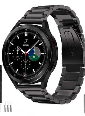 适用三星Galaxy Watch6 Classic智能手表43mm不锈钢三珠表带47mm