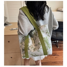 帆布包带拉链女夏上班杂物手拎包简单大方高品质通勤松弛感帆布袋