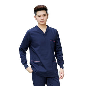 洗手衣纯棉手术衣男短袖医生男手术室刷手服长医院口腔牙科工作服