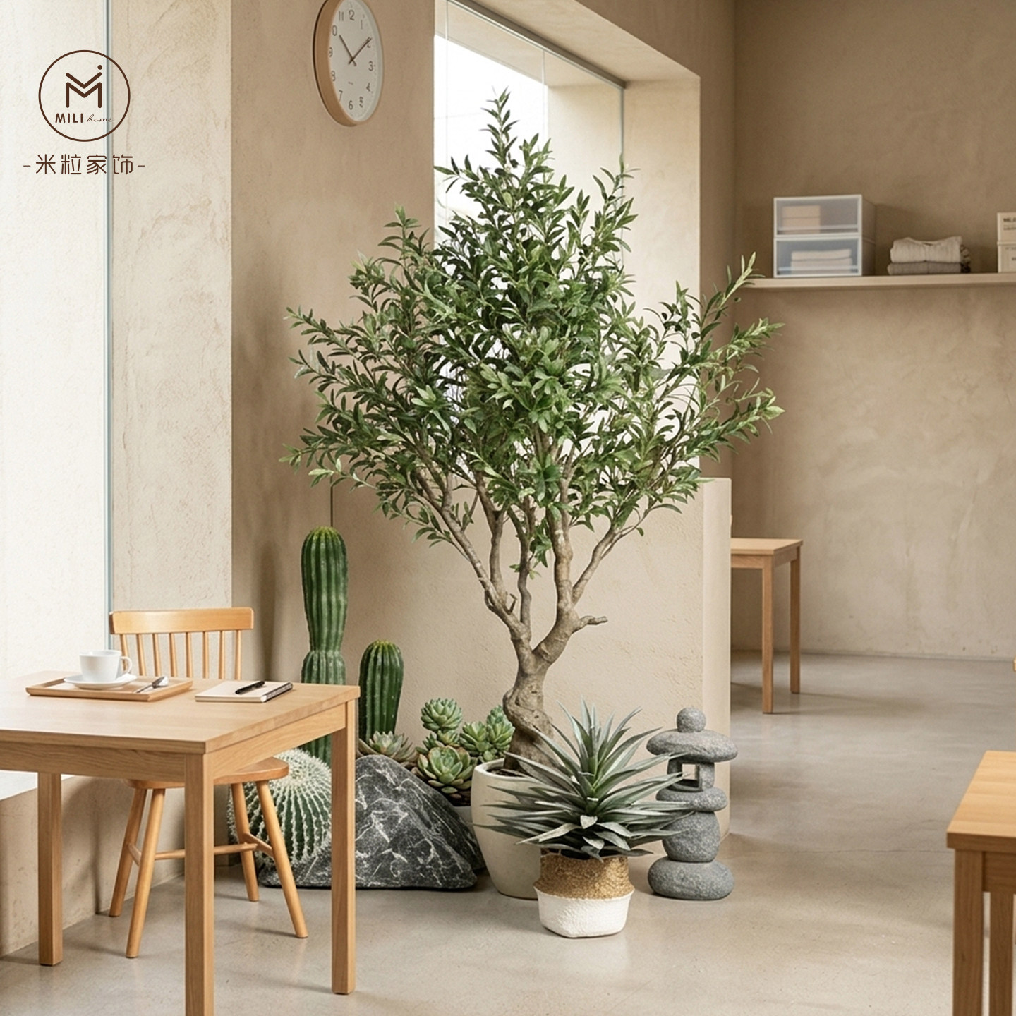 大型仿真橄榄树高逼真仿真绿植盆栽家居商用室内落地假植物盆景