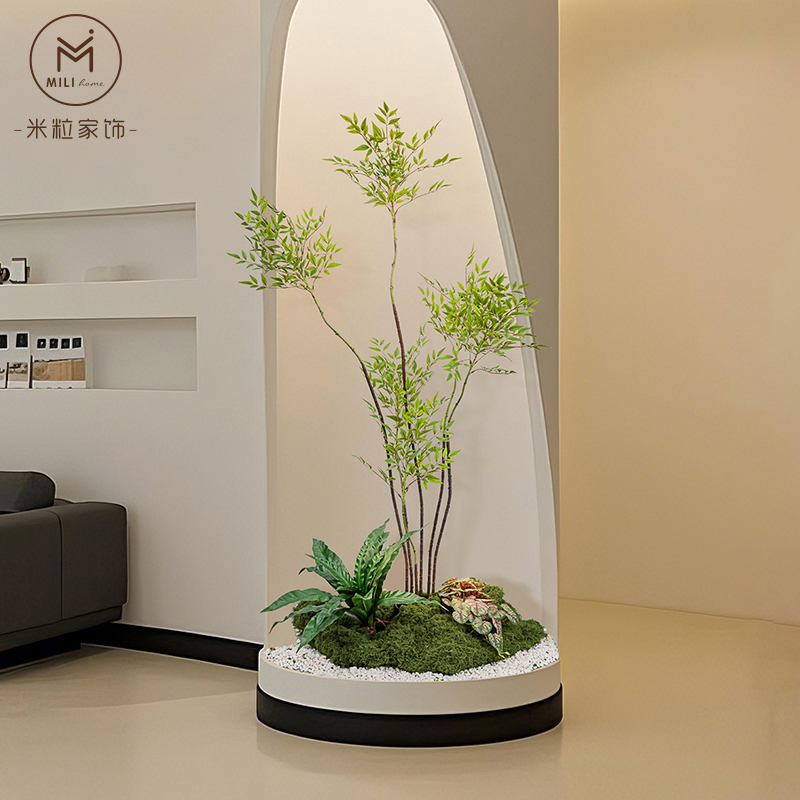 高品质仿真绿植南天竹造景室内树