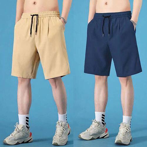 冰丝五分裤男春夏季男款裤子口袋