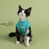 HOiii PET纯色毛衣背心德文猫衣服加厚无毛猫衣服保暖好穿可爱冬