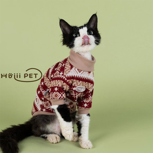 HOiiiPET新年卫衣德文猫衣服