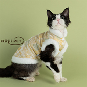 HOiii 加绒马甲德文猫衣服加厚无毛猫保暖背心 PET小桥风景新中式