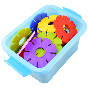 5周8厘米 玩具益智男孩女孩宝宝3 8厘米特大号雪花片积木拼装