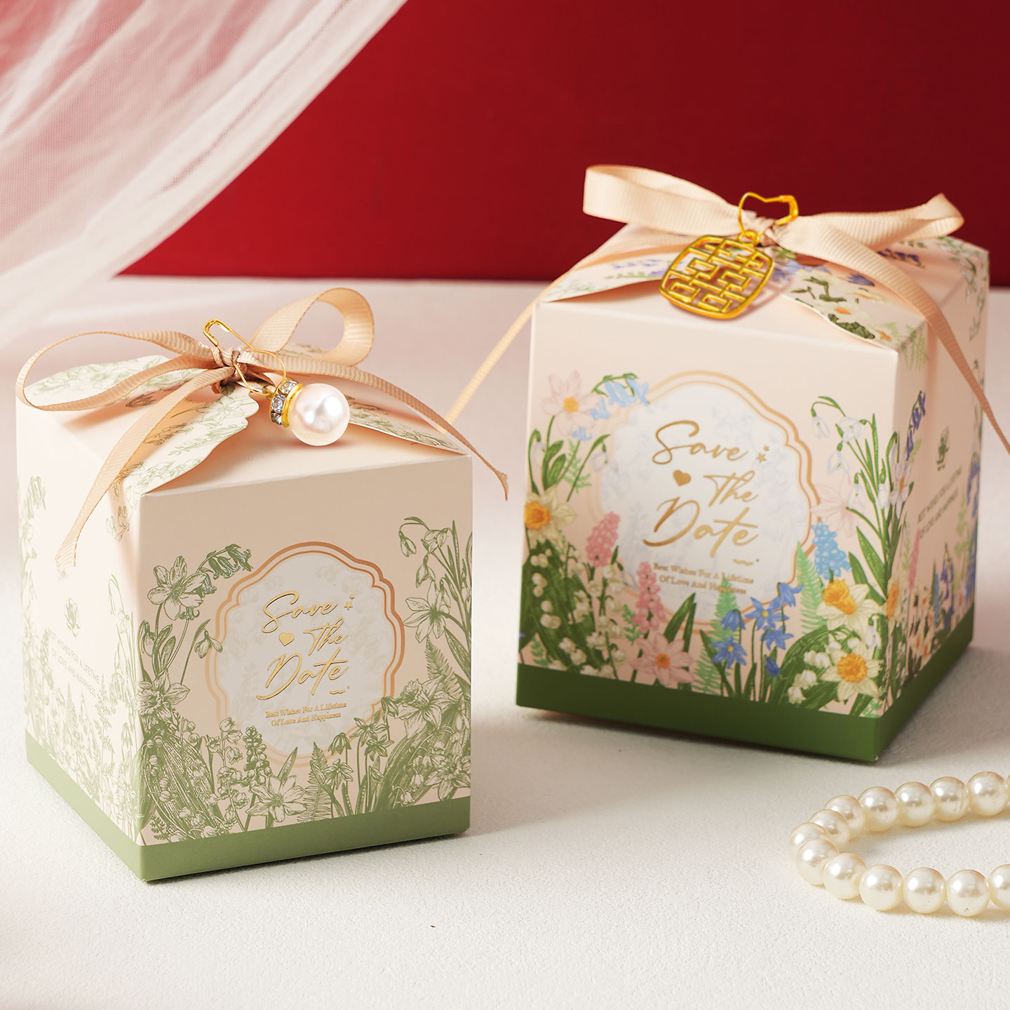 结婚喜糖盒2025新款手提式糖果包装盒子婚礼专用高级感空礼盒纸袋