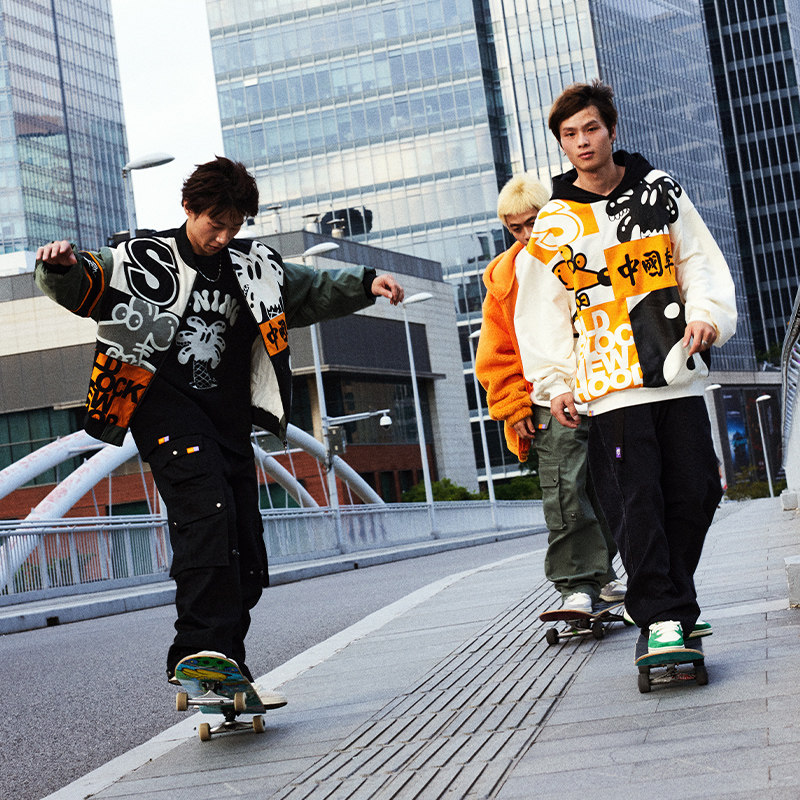 Lining/李宁正品冬季男子史蒂文联名滑板系列拼接保暖上衣AWDTD03,运动服/休闲服装,运动卫衣/套头衫,淘宝优惠券,粉丝福利购,淘宝优惠卷