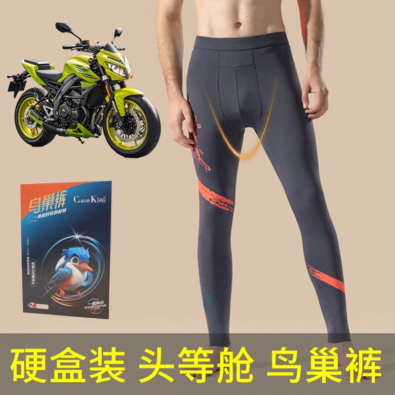 鲨鱼芭比裤加绒秋裤德绒男机车可外穿鸟巢裤秋冬保暖裤加厚打