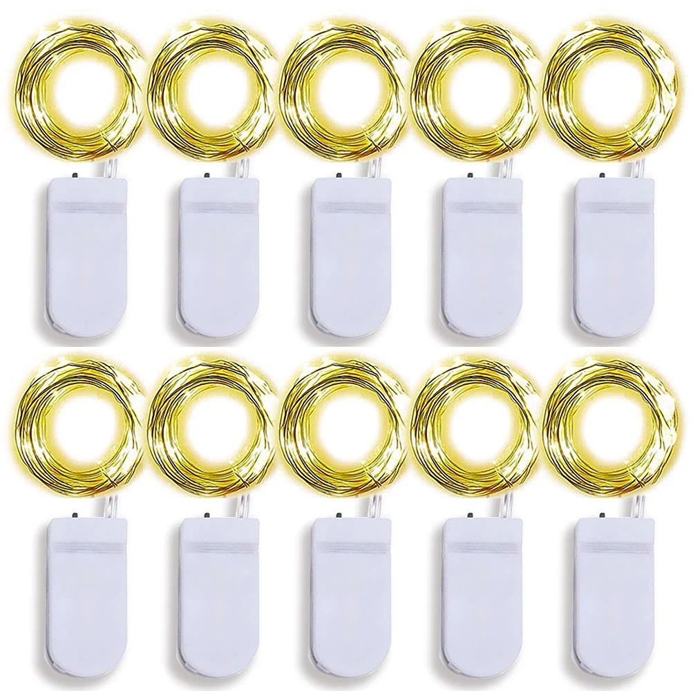 10 Pack Led Fairy Lights Battery Operated String Lights Fire