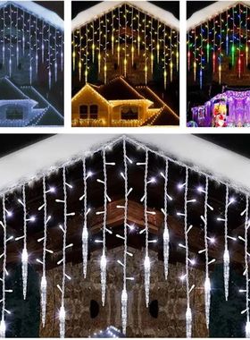 3M LED Curtain Icicle String Lights Christmas Garland Waterf