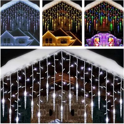 3M LED Curtain Icicle String Lights Christmas Garland Waterf
