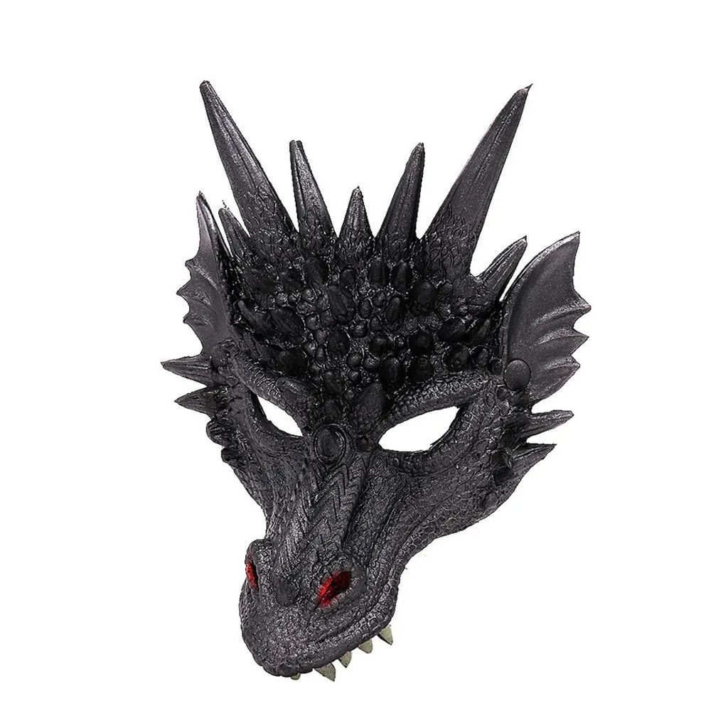 1pcs 4d Dragon Mask Halloween Cosplay Party Adult Head Costu