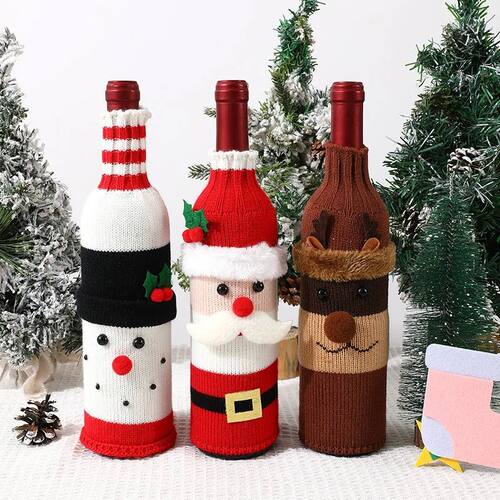 Christmas Decorations for Home Santa Claus Wine Bottle Cover