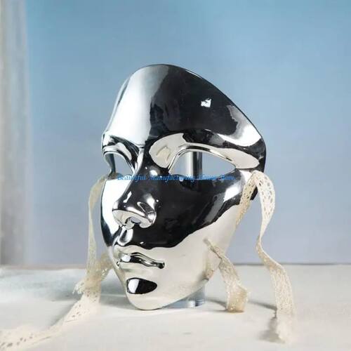 Halloween Mask Metallic Color Masquerade Mask Full Face Mask