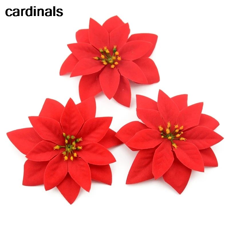 10pcs Large Silk Artificial Rose Flower Head Flannel For Hom