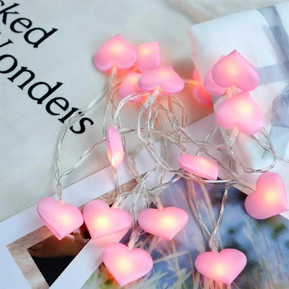 10leds 20leds 40leds Led Love Heart Wedding String Fairy Lig