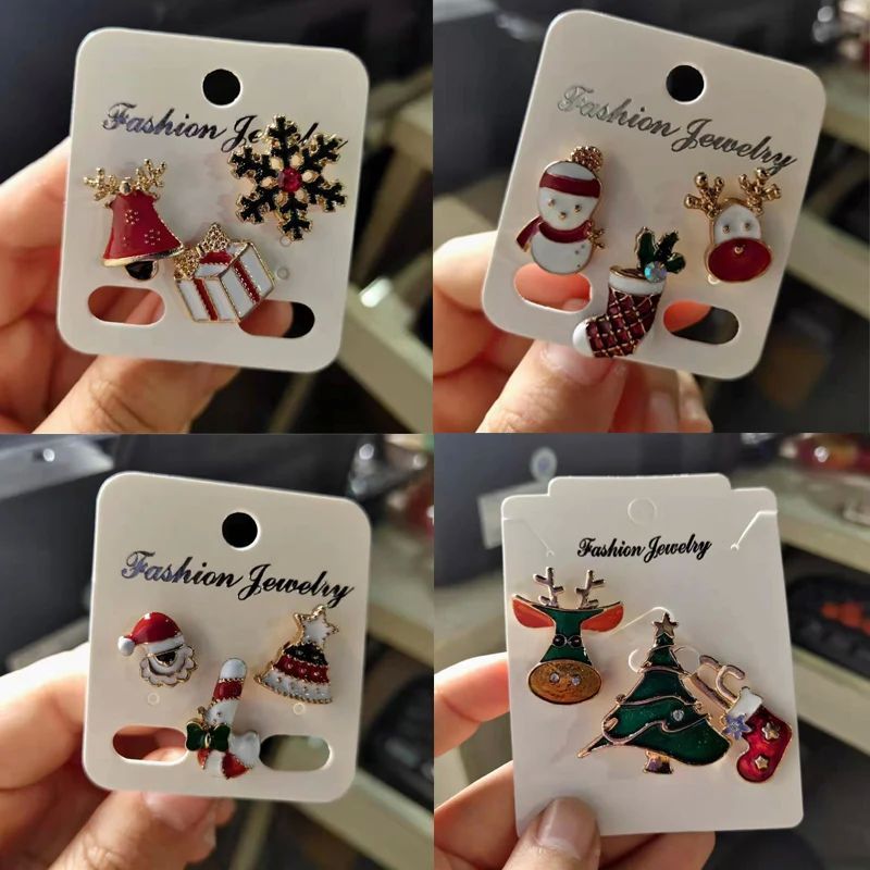 3pcs/set Christmas Gift For Women Men Brooches Enamel Pins S