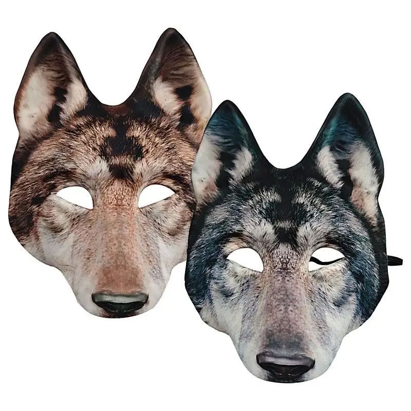 Wolf Mask Scary Animal Halloween Masque Realistic Werewolf M