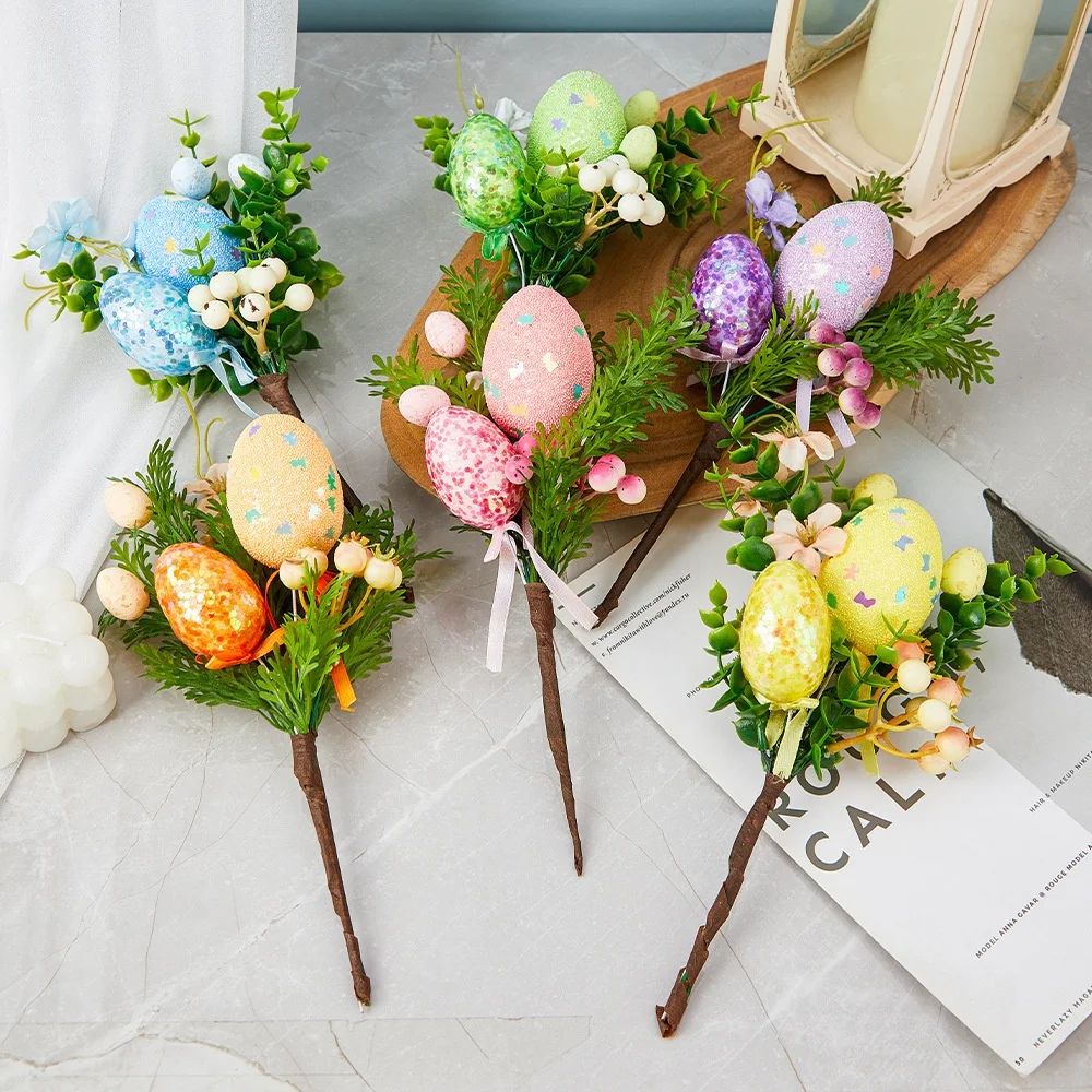 Easter Eggs Branch DIY Tree Artificial Flower Arrangements B