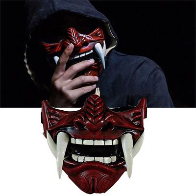 1Pc Halloween Japanese Samurai Ghost Mask Horror Killer Cost