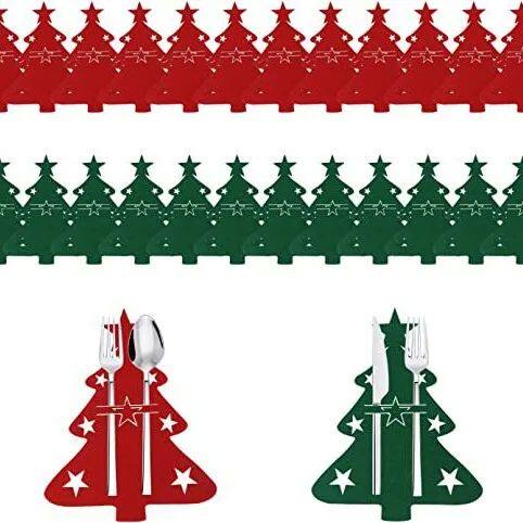 Christmas Cutlery Holder Knife and Fork Pocket Bag Cutlery C