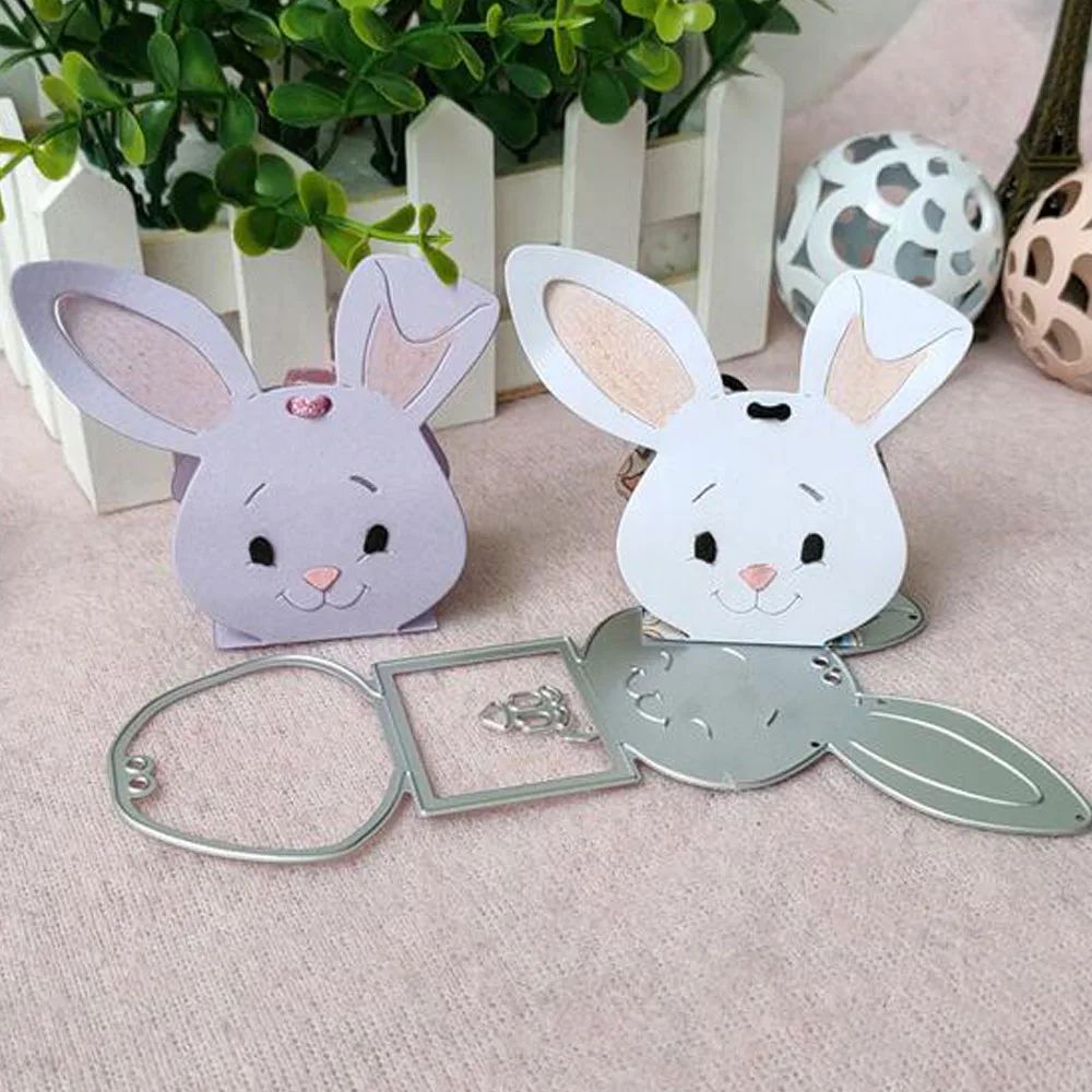 Easter 3D Rabbit metal cutting dies Stencil for DIY Scrapboo