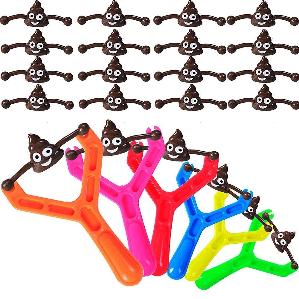 Set of 12 Fun Colorful Shooting Fake Poop Toys For Kids Birt