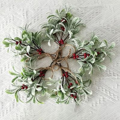 Simulation Christmas Mistletoe Ornaments DIY Handcraft Weddi