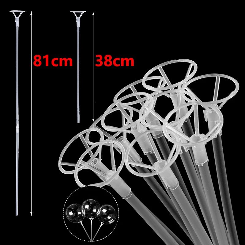 10-50pcs Balloon Sticks Cups,15/32inch Clear Balloon Holder