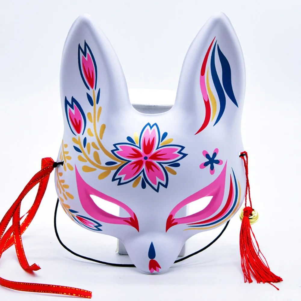 New Sakura Fox Mask Japanese Half Face Masks Standing Ear Fo