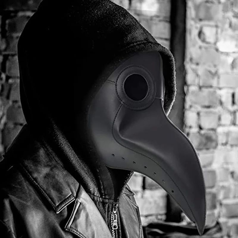 Medieval Funny Steampunk Plague Doctor Bird Mask Latex Punk